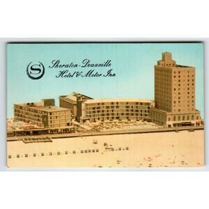 Postcard Sheraton Deauville Hotel Motor Inn Atlantic City New Jersey Beach Town